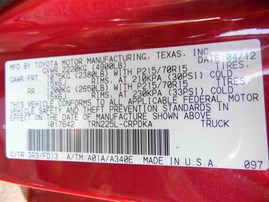 2012 Toyota Tacoma Red Extended Cab 2.7L AT 2WD #Z22131
